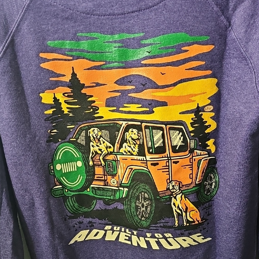 Jeep Purple Sweatshirt Dog, Built For Adventure Small New! - Picture 5 of 9